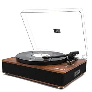 LP&NO.1 Vintage Turntable with USB and Speakers