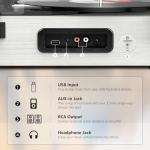 Bluetooth Vinyl Record Player with USB and Speakers
