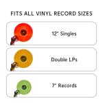 Clear Acrylic Vinyl Record Wall Mount Shelves - 6-Pack