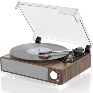 MONODEAL 3-Speed Vinyl Record Player with Bluetooth