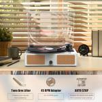 Bluetooth Vinyl Record Player with USB and Speakers