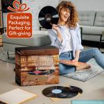 Bluetooth Vinyl Record Player with USB and Speakers