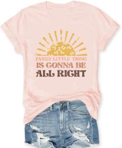 Vintage Rock Band T-Shirt for Women - Pink