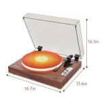 WhatPlus Vintage Bluetooth Turntable with Built-in Speakers