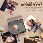 Vintage Bluetooth Record Player with Built-In Speakers