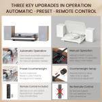 1 BY ONE Automatic HiFi Vinyl Turntable with Speakers