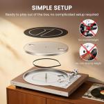 1 BY ONE Automatic HiFi Vinyl Turntable with Speakers