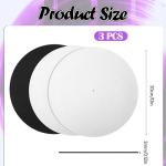 Set of 3 Black Felt Turntable Slipmats