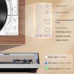 1 BY ONE Automatic HiFi Vinyl Turntable with Speakers