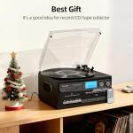 Vintage 10-in-1 Turntable with Speakers and Bluetooth