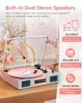 Retro Bluetooth Vinyl Record Player with Enhanced Speakers