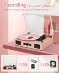 Retro Bluetooth Vinyl Record Player with Enhanced Speakers
