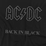 ACDC Back in Black Logo T-Shirt & Stickers