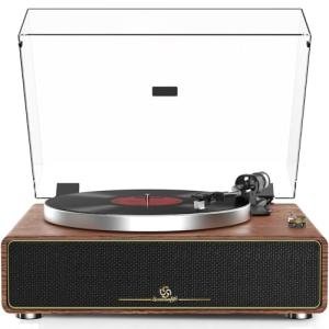 All-in-One Bluetooth Turntable with Speakers