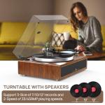 All-in-One Bluetooth Turntable with Speakers