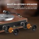 All-in-One Bluetooth Turntable with Speakers