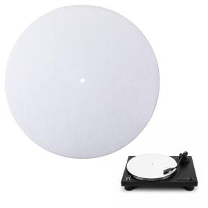 White Vinyl Slipmat for Turntables - Anti-Static Pad