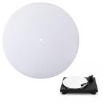 White Vinyl Slipmat for Turntables - Anti-Static Pad