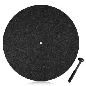 12" Anti-Static Felt Turntable Slipmat with Brush