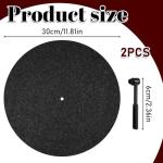 12" Anti-Static Felt Turntable Slipmat with Brush