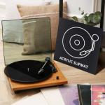 Rockhouse 12 Inch Acrylic Turntable Platter Mat Set