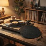 12" Anti-Static Felt Turntable Slipmat with Brush