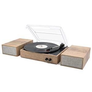 Wireless Vintage Turntable with Stereo Speakers