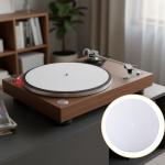 White Vinyl Slipmat for Turntables - Anti-Static Pad