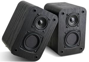 RIOWOIS Wall-Mountable Passive Bookshelf Speakers Pair