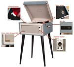 Crosley Dansette Bermuda Portable Vinyl Turntable, Tourmaline