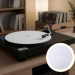 White Vinyl Slipmat for Turntables - Anti-Static Pad