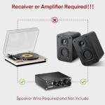 RIOWOIS Wall-Mountable Passive Bookshelf Speakers Pair