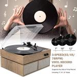 Wireless Vintage Turntable with Stereo Speakers