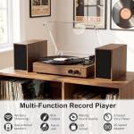Vintage 3-Speed Turntable with Bluetooth and Speakers