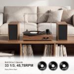 Vintage 3-Speed Turntable with Bluetooth and Speakers