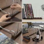 ELUCESCO Vinyl Record Stand for 80 LPs