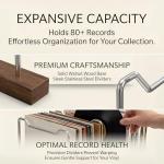 ELUCESCO Vinyl Record Stand for 80 LPs