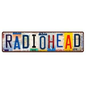 Radiohead Metal Tin Sign - Music Room Decor