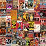 54 Vintage Rock Band Posters Wall Collage Kit