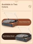 Vintage Turntable with Built-in Speakers and Bluetooth