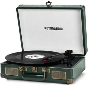 Portable Bluetooth 3-Speed Vinyl Record Player