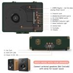 Portable Bluetooth 3-Speed Vinyl Record Player