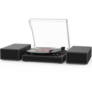 Bluetooth Turntable with 2 Speakers and RCA Output
