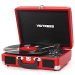 Victress Portable Vinyl Record Player with Bluetooth