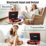 Victress Portable Vinyl Record Player with Bluetooth