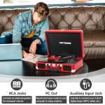 Victress Portable Vinyl Record Player with Bluetooth