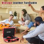 Victress Portable Vinyl Record Player with Bluetooth
