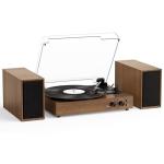 Retro Vinyl Record Player with Bluetooth Speakers