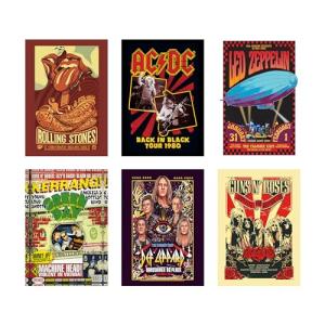 Vintage Rock Band Posters - Retro Wall Art Decor