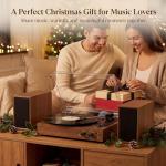 Retro Vinyl Record Player with Bluetooth Speakers